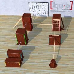 Cube Sports Parkour-Set "L" 6 Cube Sports Parkour-Set "L" -Filt Wood Verkaufe 324 1136 1