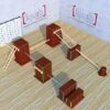 Cube Sports Parkour-Set "L" 2 Cube Sports Parkour-Set "L" -Filt Wood Verkaufe 324 1136